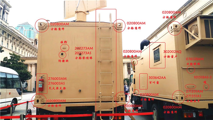 hi, 今天給大家展示的是 軍用方艙中的通信方艙車型配件.