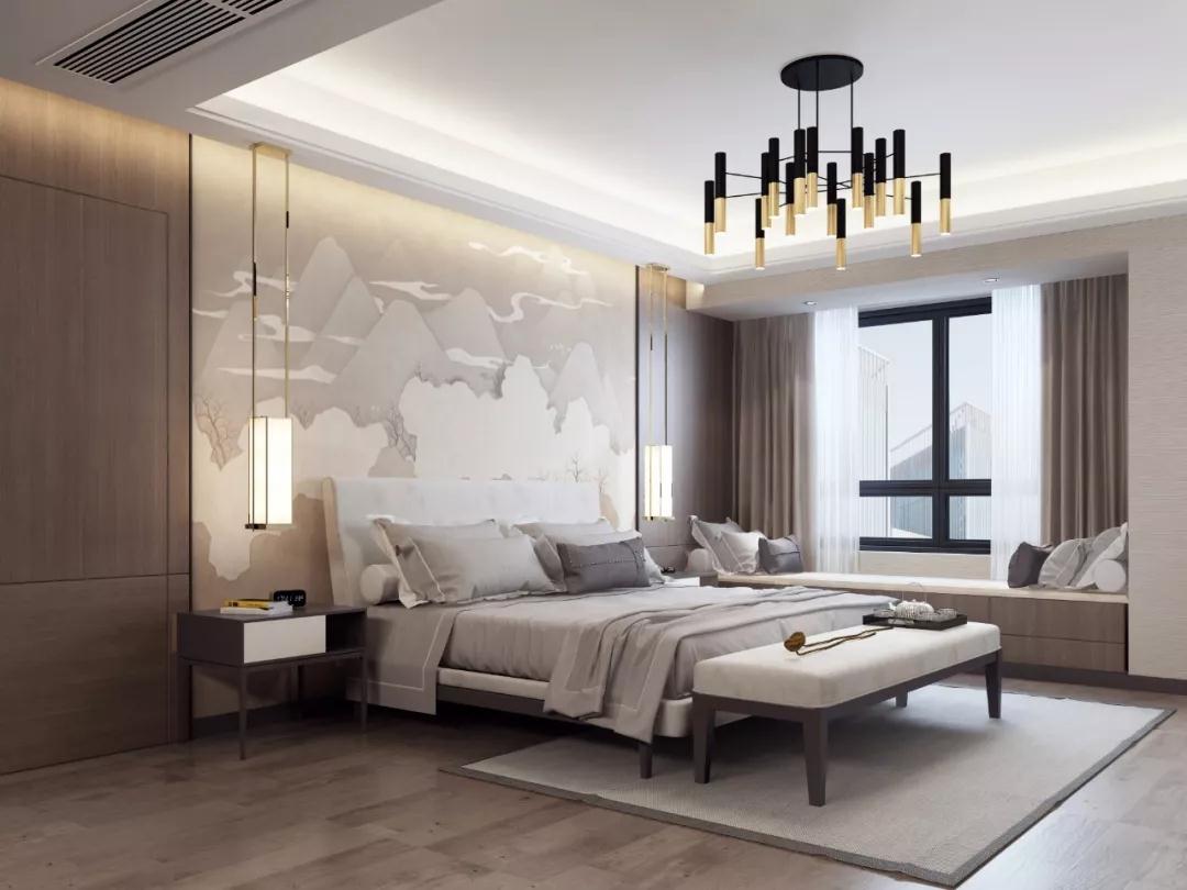 海蓝地新中式卧室，这才是专属中国人的风格