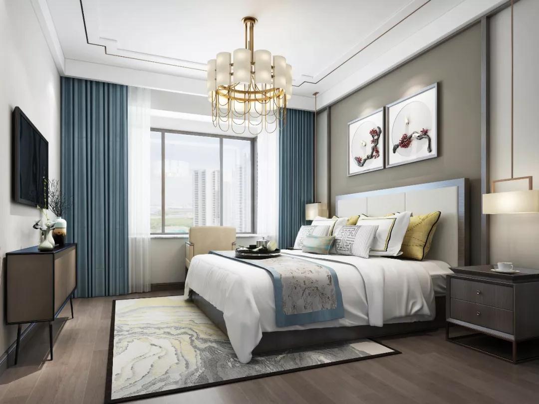 海蓝地新中式卧室，这才是专属中国人的风格