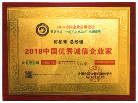短信特邀9大平台有限公司荣获“2018中国最具诚信力企业”大奖