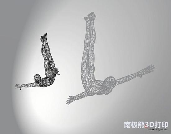 半固态,半阴影:Moto的3D打印线框雕塑 半固态,半阴影:Moto的3D打印线框雕塑
