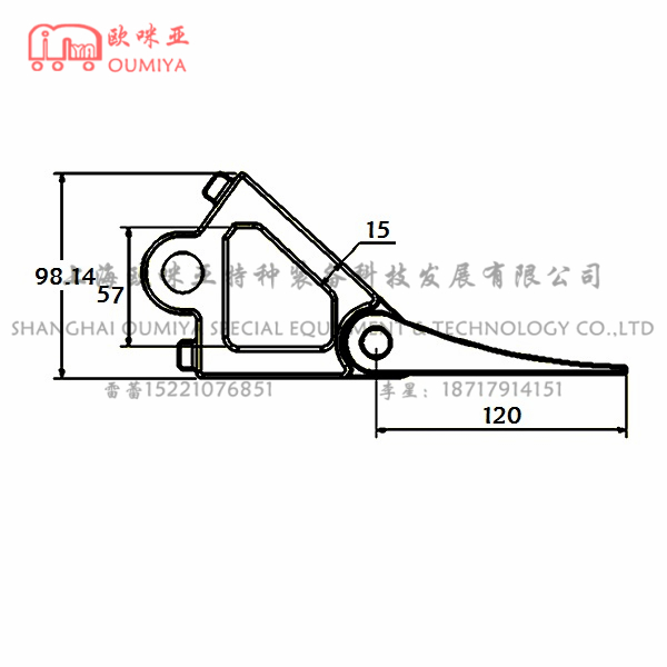 肉钩轨道配件 092093AM 双向桥接