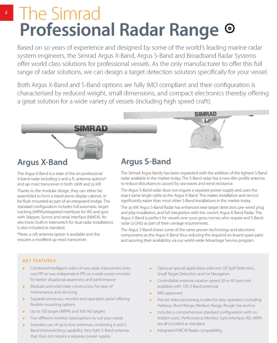 SIMRAD ARGUS RADAR