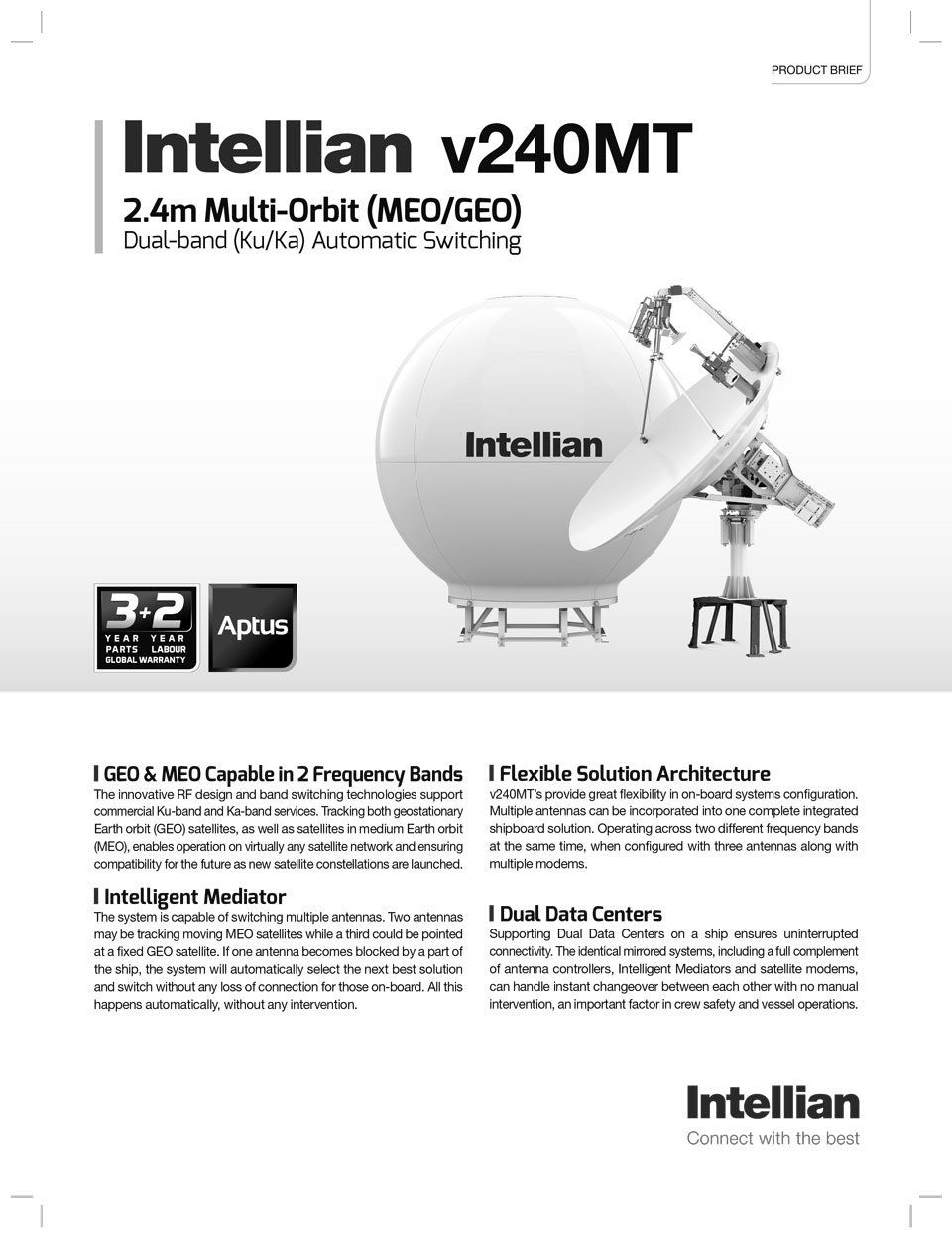 Intellian VSAT v240MT 2.4m Dual-band(Ku_Ka)