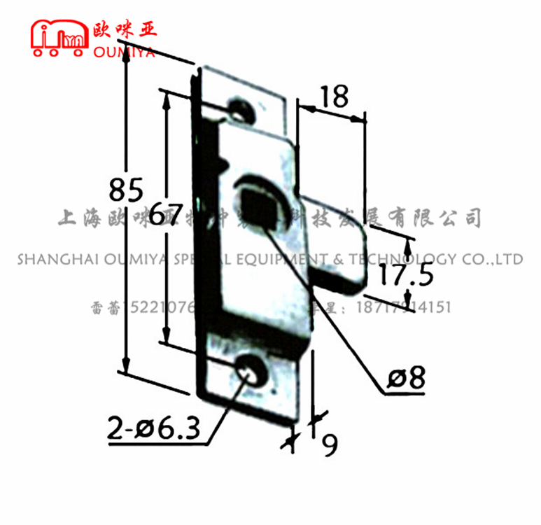 方孔箱锁 103085AM