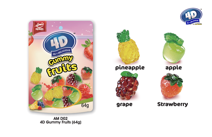 amos 4d gummy fruits