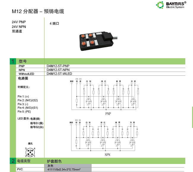 M8 分配器 - 預鑄電纜