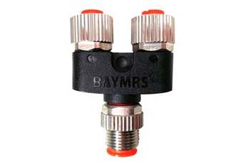 Y型连接器 M12-2M12 现场接线        M12（插针）-2M12（插孔）