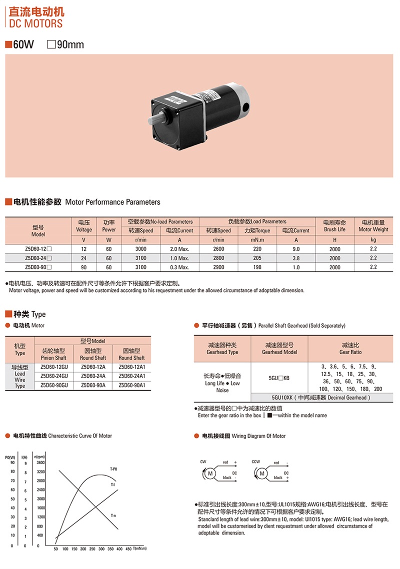 中大直流平行軸減速電機Z4D40