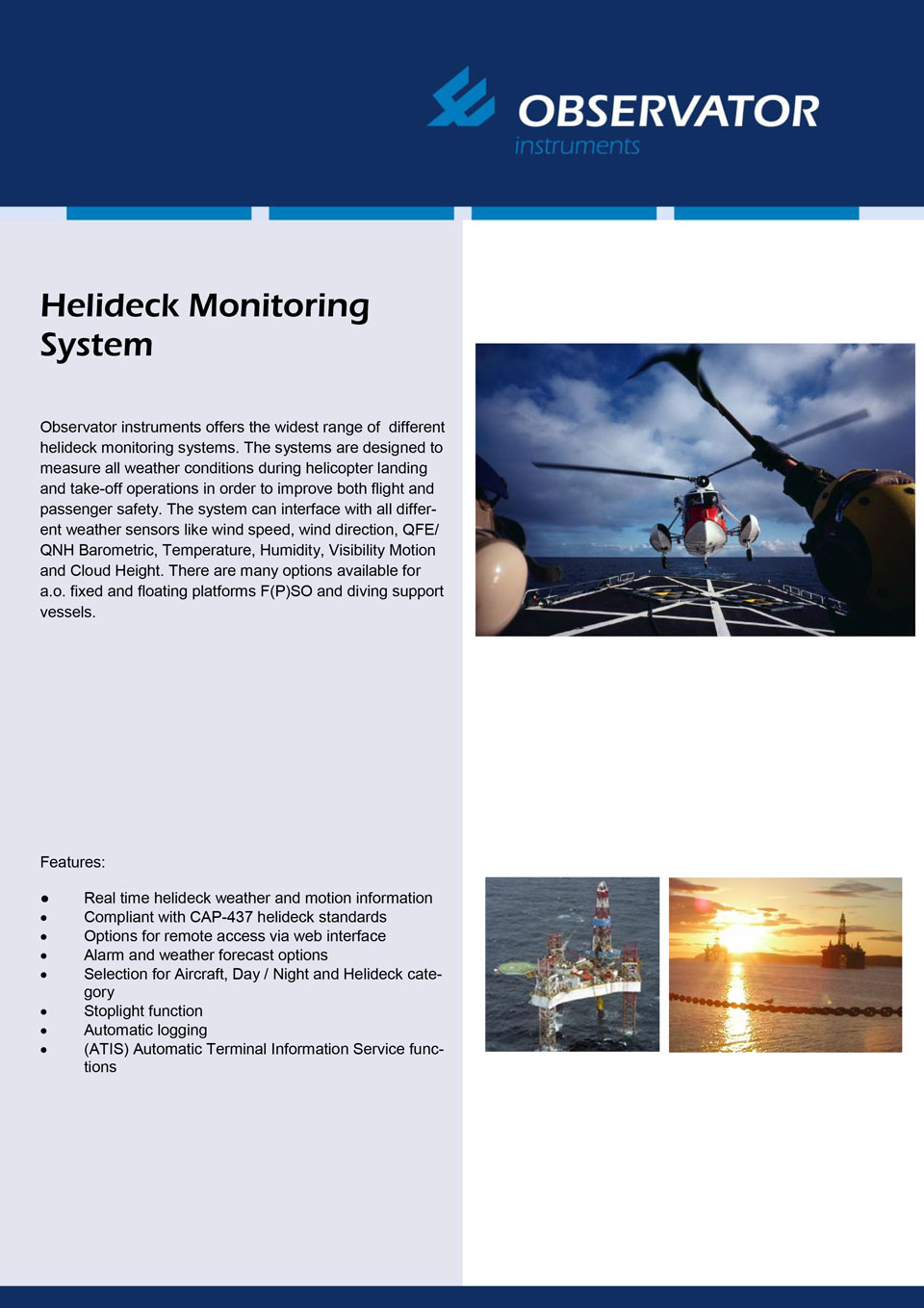OMC-DOL-HMS Helideck Monitoring System