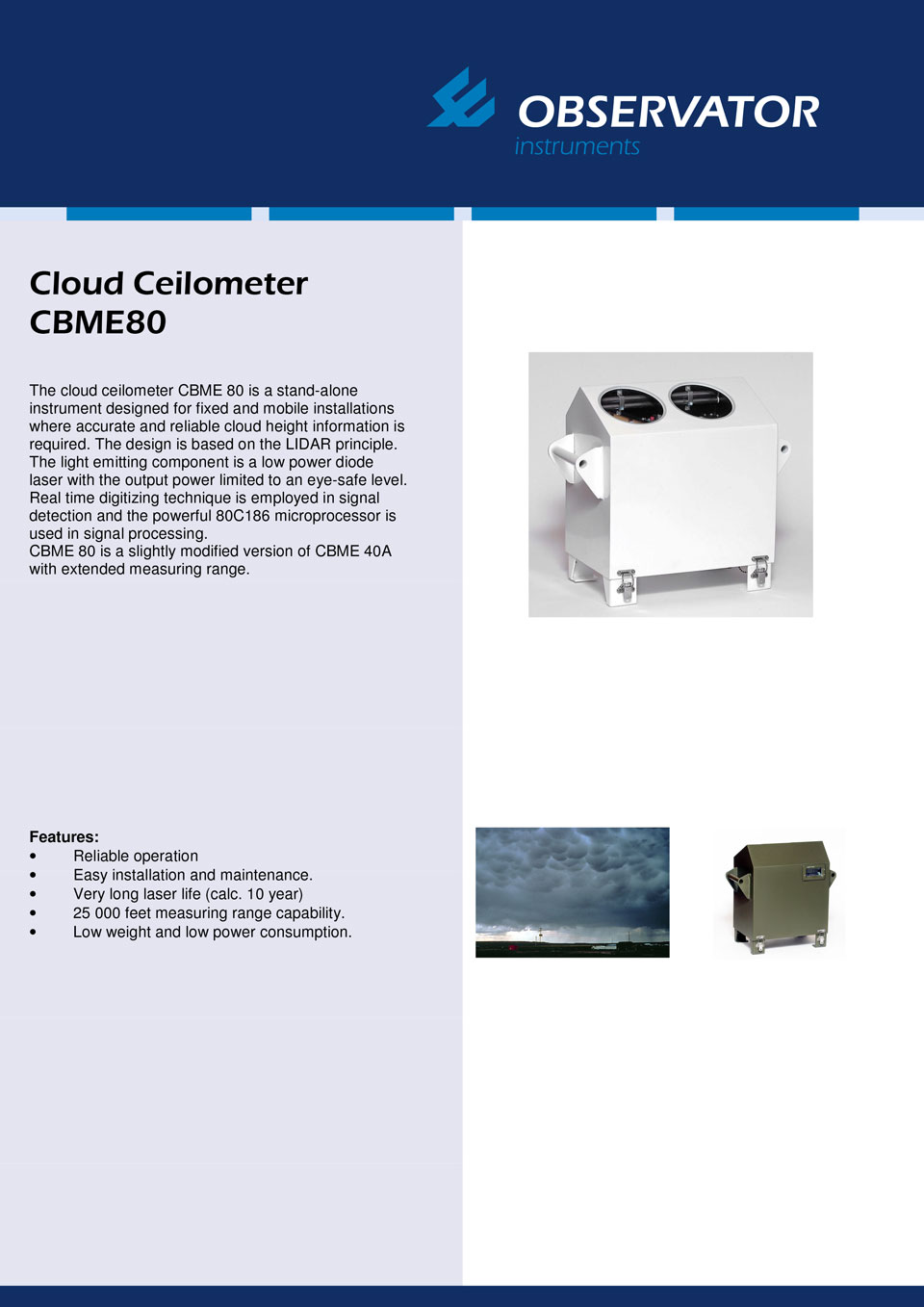 CBME80 Cloud Ceilometer