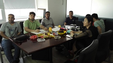 In July, many foreign customers visited our company