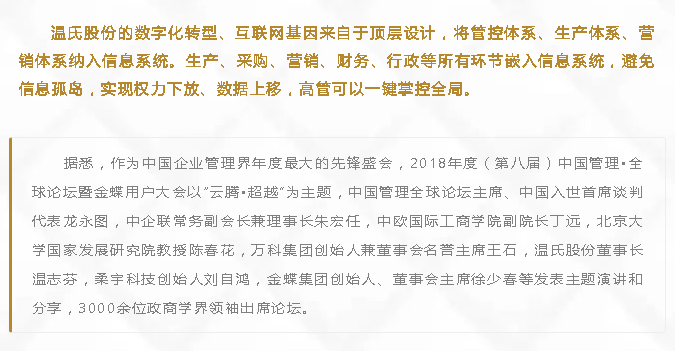 温志芬出席2018中国管理•全球论坛：“数字化创新引领温氏实现高质量发展”