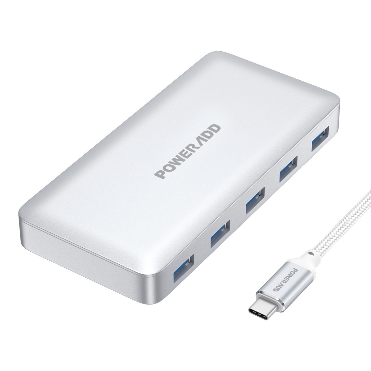 Poweradd Aluminum Alloy 5 Port USB C Hub with Power Delivery 2.0 Poweradd Aluminum Alloy 5 Port USB C Hub with Power Delivery 2.0