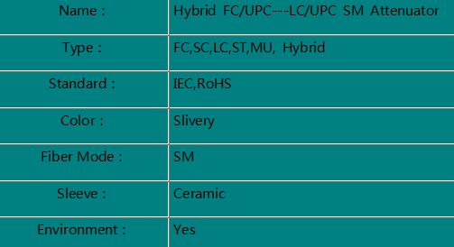 Hybrid  FC/UPC-- LC /UPC  Attenuator