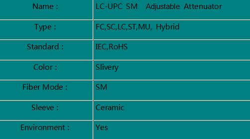 LC UPC Adjustable Attenuator