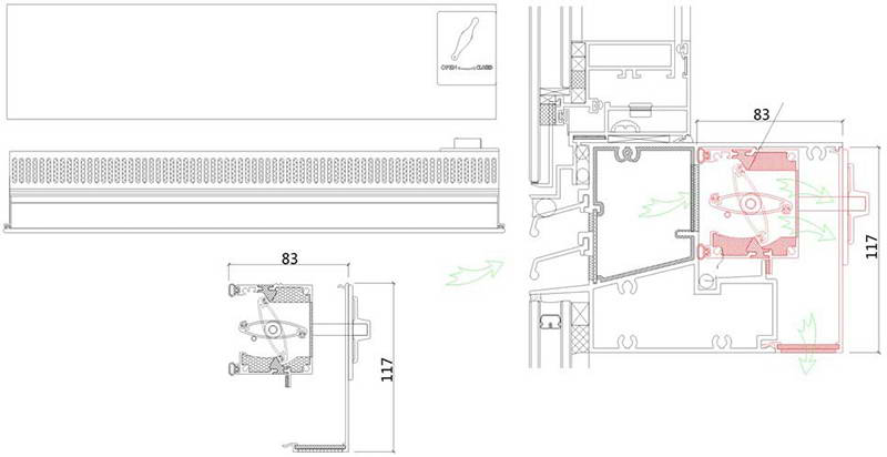 幕墙通风器CFH117R