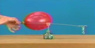 气球转动杠杆