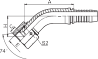 45°美制JIC内螺纹74°内锥面 SAE J514 26741·26741W