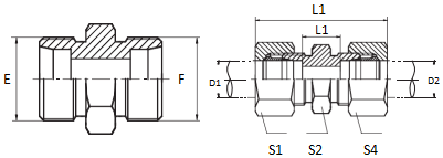 公制外螺紋24°錐 1C·1C-RNW 1D·1D-RNW