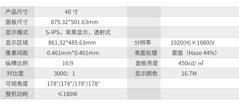 富泰尔——40寸液晶拼接单元(高亮)LCD背光