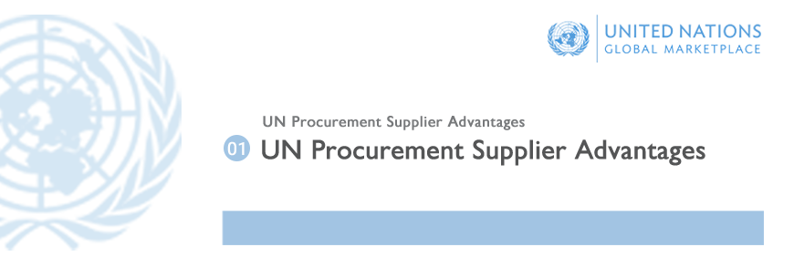 UN Procurement Supplier  Advantages