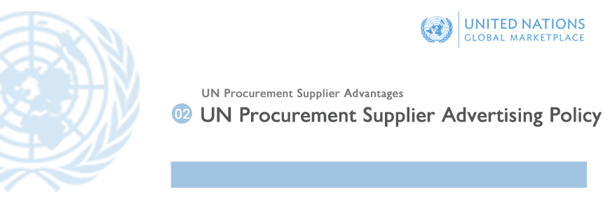 UN Procurement Supplier Advertising Policy