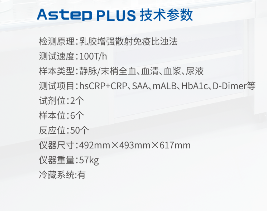Astep PLUS 门急诊全自动特定蛋白分析仪