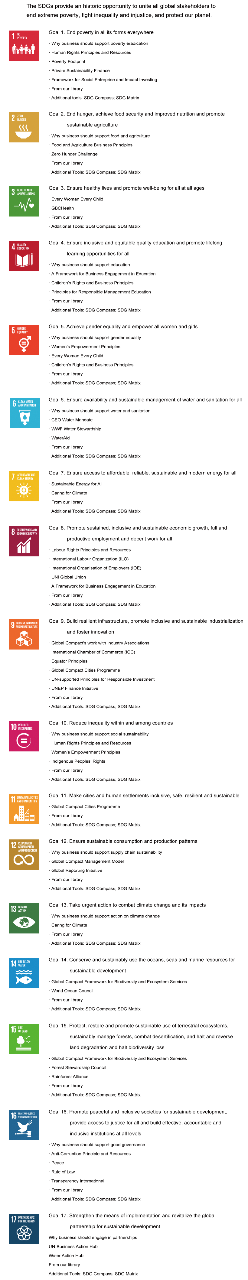 UN SDGs Contents