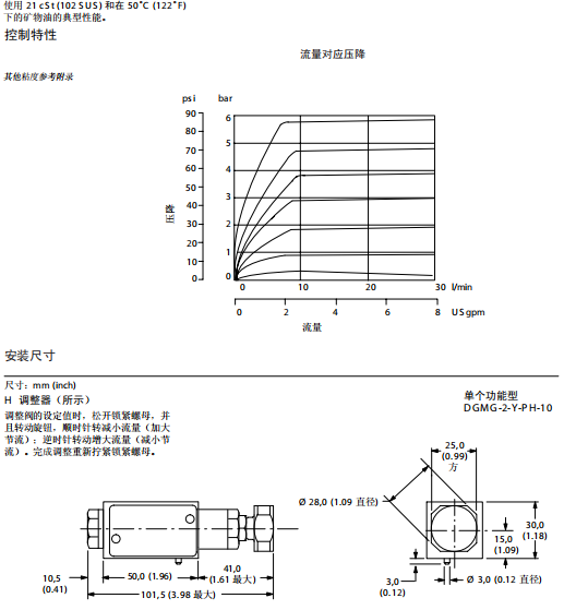 DGMFG-2-Y-PH-10系列 带压力补偿流量控制阀