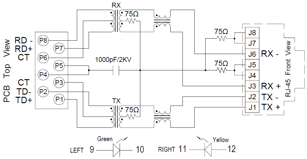 通用10/100Base-T单口RJ-45座