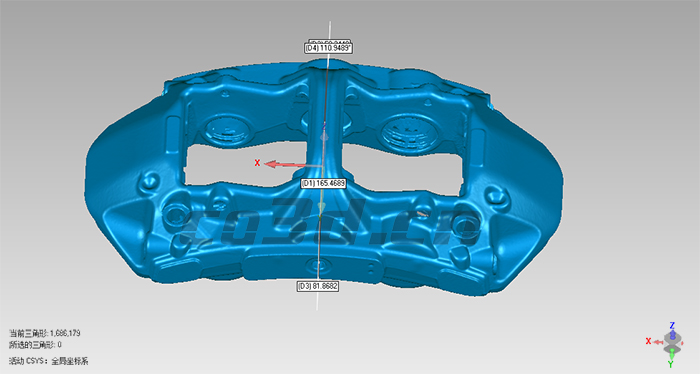 Auto automatic brake system accessories three-dimensional inspection