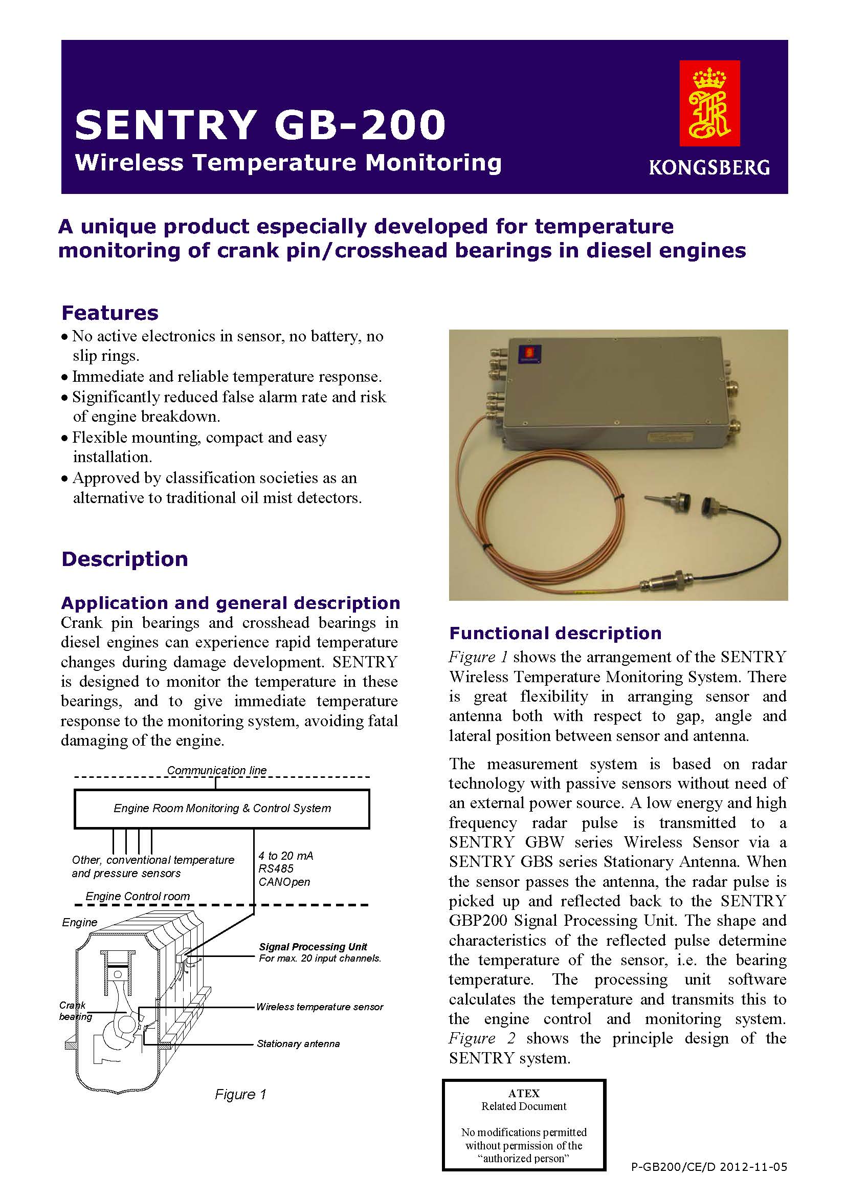 SENTRY GB-200 Wireless Temperature Monitoring