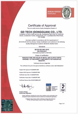 AS 9100D Certificate