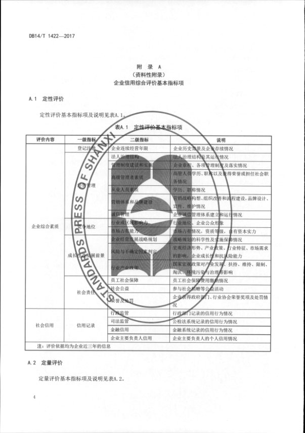 我公司参与编写的山西省地方标准《企业信用综合评价指南》发布