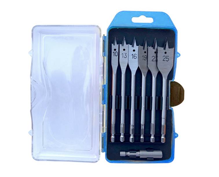 7 PCS FLAT DRILL BIT SET