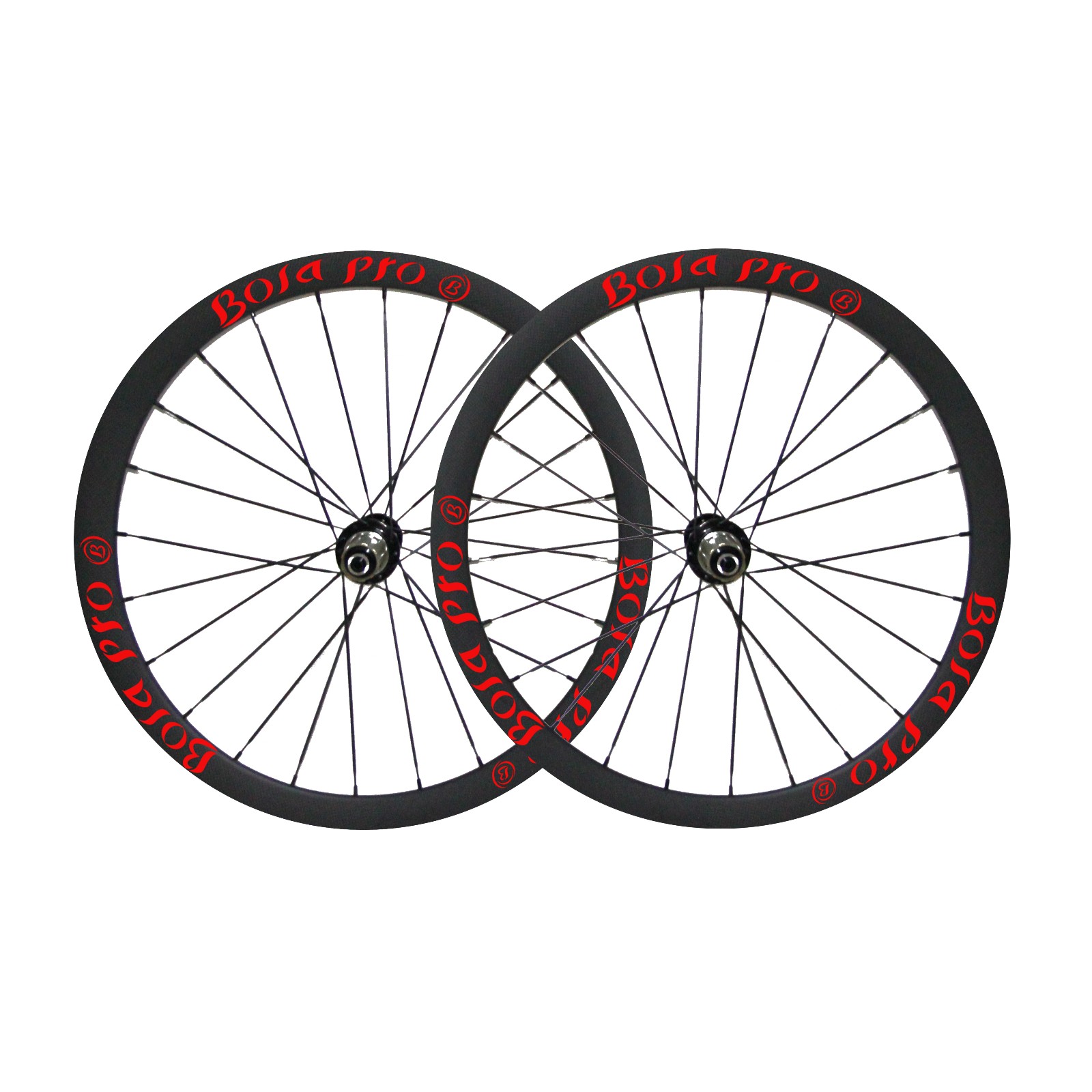 700C 35mm carbon track wheetset with center lock and straighpull hub