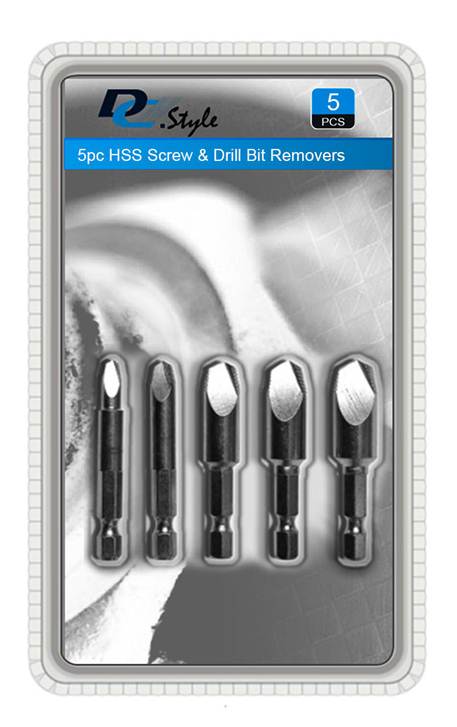 5pc HSS Screw & Drill Bit Removers