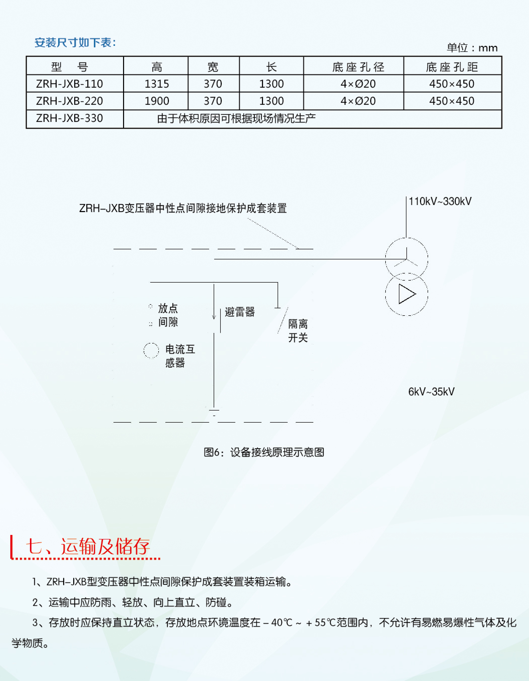 ZRH-JXB 系列变压器中性点间隙接地保护装置