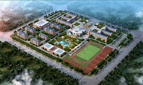 毛坦廠中學東部新城校區鳥瞰圖 毛坦廠中學東部新城校區鳥瞰圖