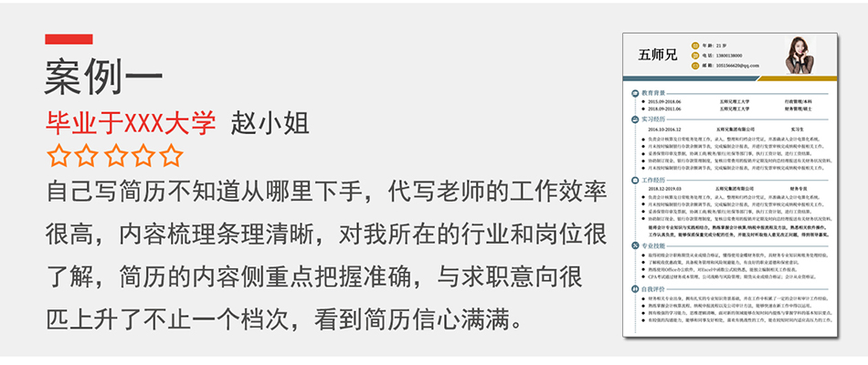 求职简历制作个人定制代写 求职简历制作个人定制代写