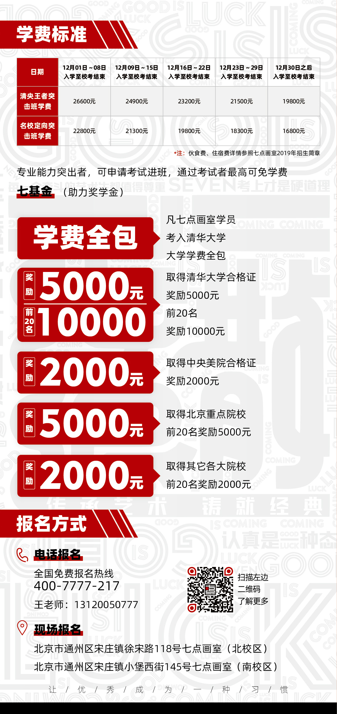 七点画室「校考突击班」报名通道已开启 七点画室「校考突击班」报名通道已开启
