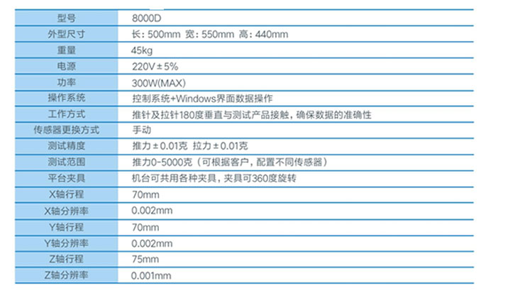 8000D多功能推拉力测试仪 8000D多功能推拉力测试仪