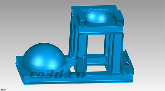 Reverse detection of 3D scanning of mold