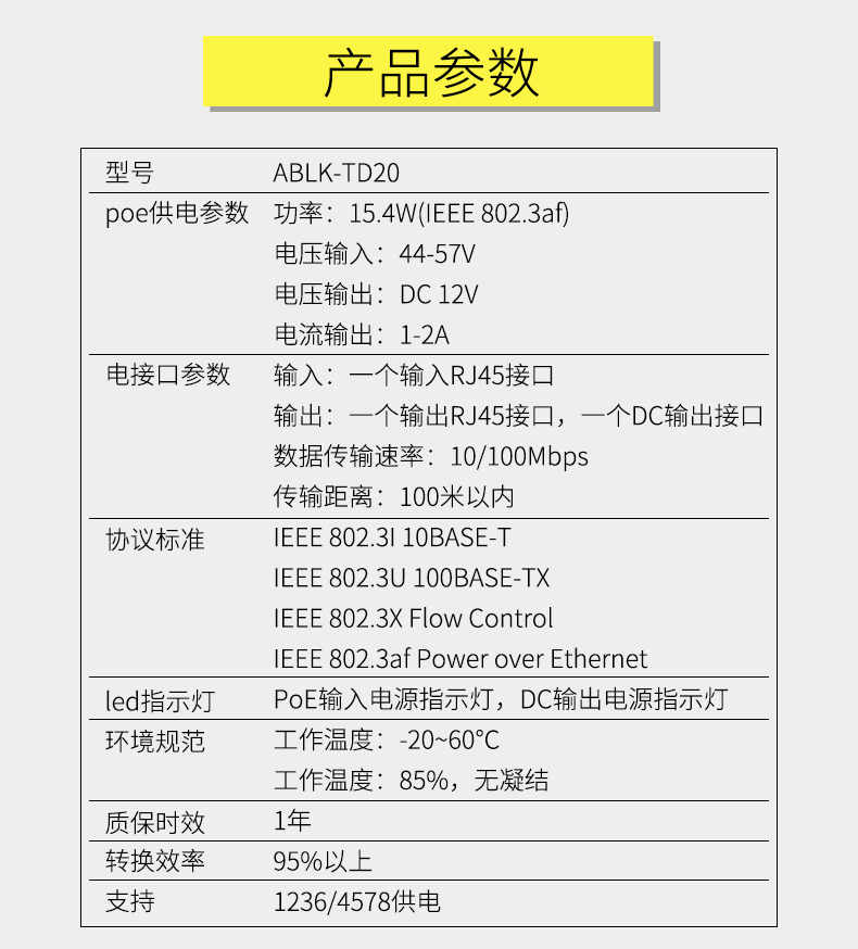 48V国标POE分离器 