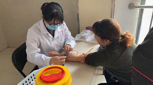 长丰县中医院开展贫困人口健康体检工作