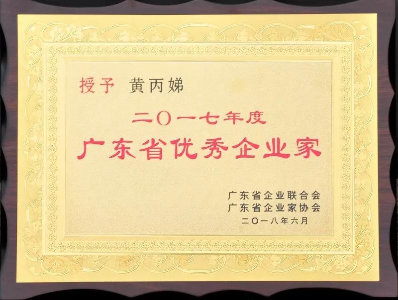 佛塑科技荣获“2017年度广东省优秀企业”称号，公司党委书记、董事长黄丙娣荣获“2017年度广东省优秀企业家”称号