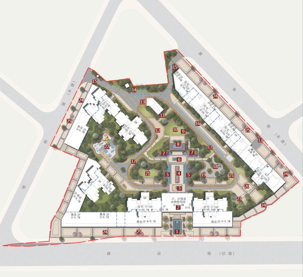 中伟地产-邵东中伟公馆地产景观设计回顾 中伟地产-邵东中伟公馆地产景观设计回顾