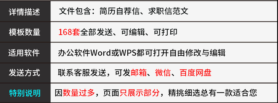 求职信自荐信模板范文 求职信自荐信模板范文