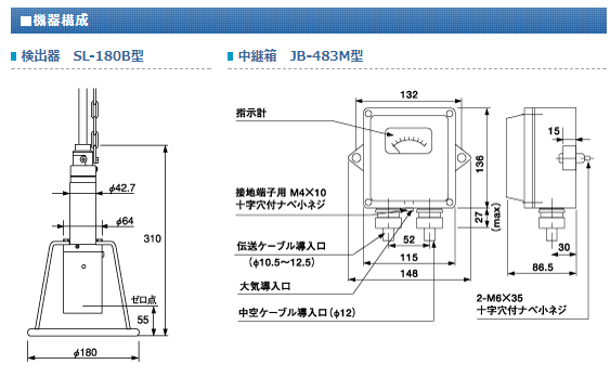 JFEアドバンテック压力式水位计上水用SL-180B